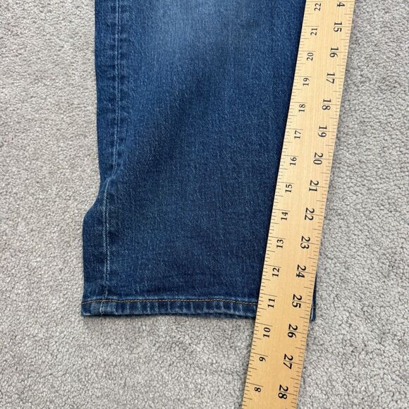 Levi's 501 T High Rise Tapered Button Fly Ankle Denim Jeans Womens Plus 20W Blue - Picture 13 of 16